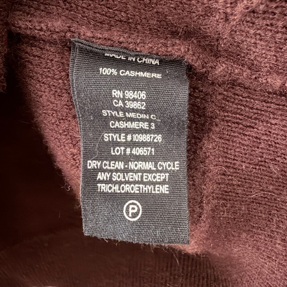 Theory men crewneck burgundy sweater cashmere L - Picture 4 of 6